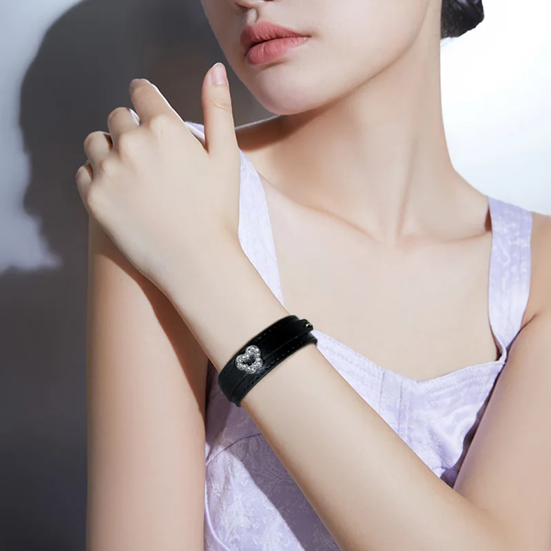 18+8mm PU Leather Wristband PU Bracelet have a 8mm small belt on fit 8mm sliders charms letter DIY Accessory