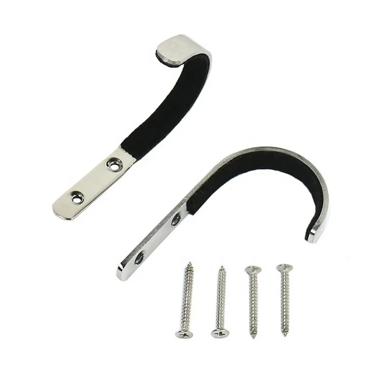 Stainless Steel Wall Mount Storage Rack Arm Hangers Pair with 4 Philips Screws