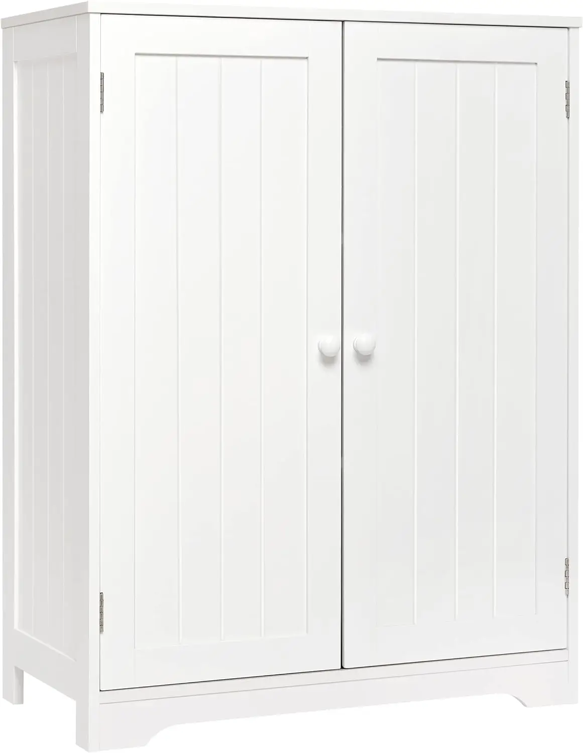 Freestanding Bathroom Furniture with Adjustable Shelf and 180° Open 2 Doors for Bathroom Hallway Living Room Modern