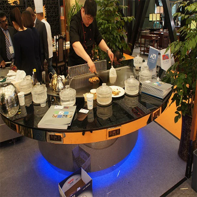 Полукруговой газовый гриль Teppanyaki 1,7 м для использования в ресторане