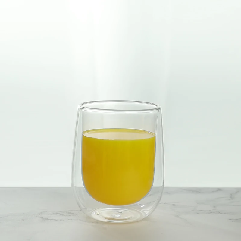 Custom Logo 330ml Double Wall Tumbler Glass Cup High Borosilicate Wholesale Glass Mugs High Quality Tea Coffee Glasses
