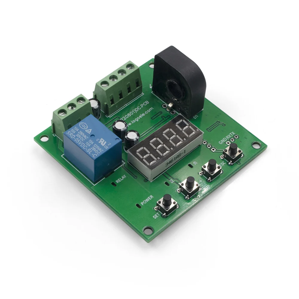 Taidacent RS485 TTL 0-5V/10V 6A/15A/25A/50A DC Current Sensing Switch Overcurrent Sensor Relay Over Current Protection Module