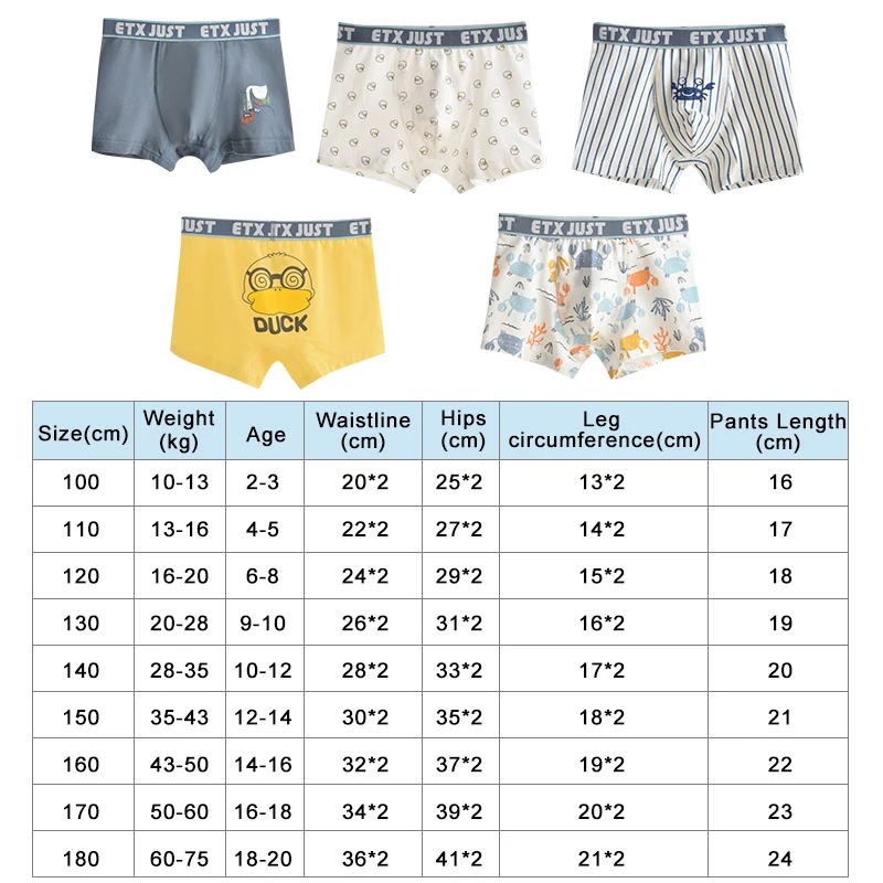 Hot Sale Customize Cartoon Print Brief Children Boxers Young Boys Underwear