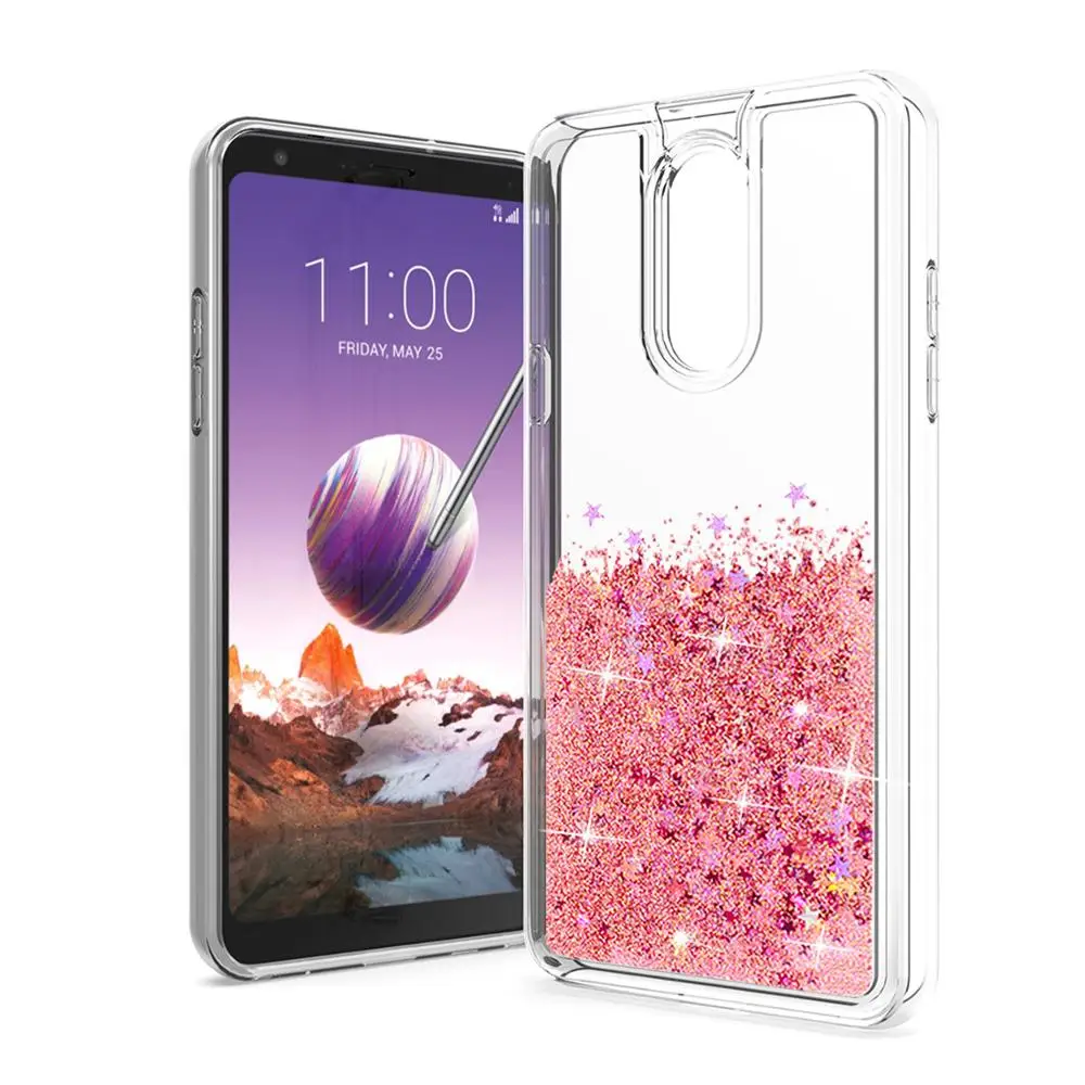 
Luxury glitter phone case shockproof Girly quicksand phone case for LG stylus 5 for moto 