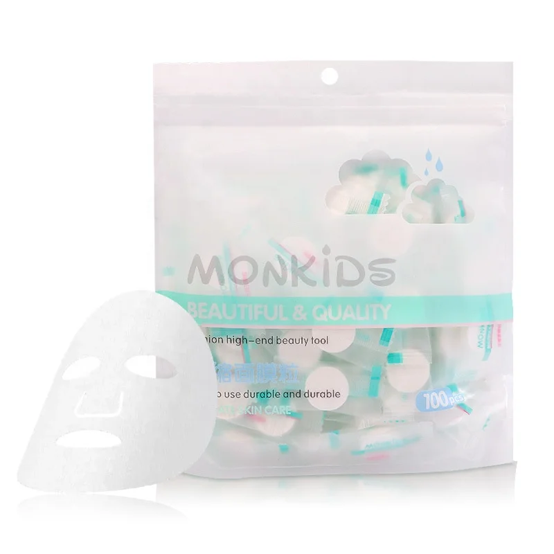 NO MOQ Compressed Mask DIY Compressed Cosmetic Facial Mask Sheet 100pcs Wholesale Beauty White Color Organic GMP Face Female