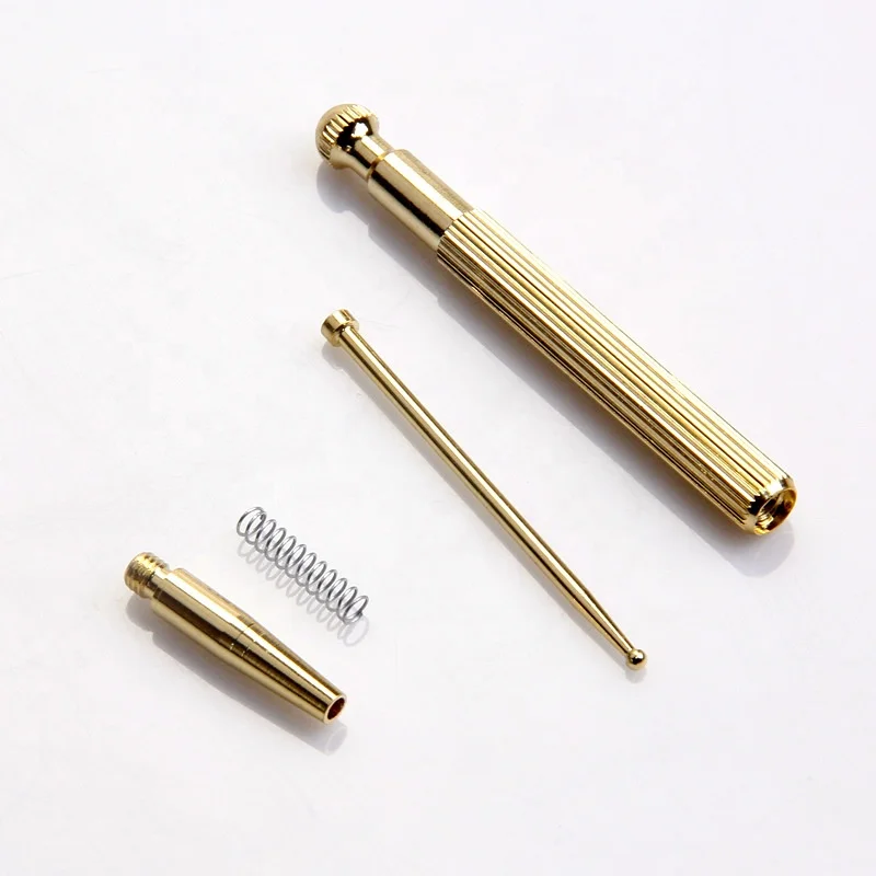 Brass Ear Pressure Acupuncture Point Massage Probe Auricular Detection Pen Stick Ear Care Health Care New
