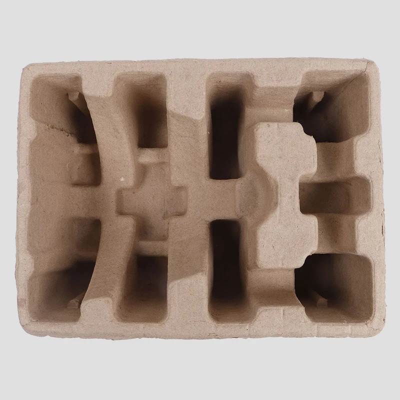 High Quality Electronics packing Molded Pulp paper Tray sugarcane bagasse pulp package