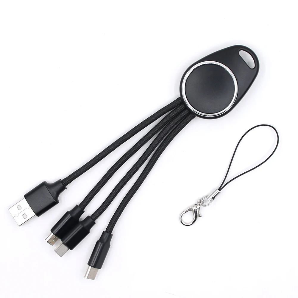 Factory Sale Oem Odm flexible 3 in 1 cable type c micro lighting for multiple Phone