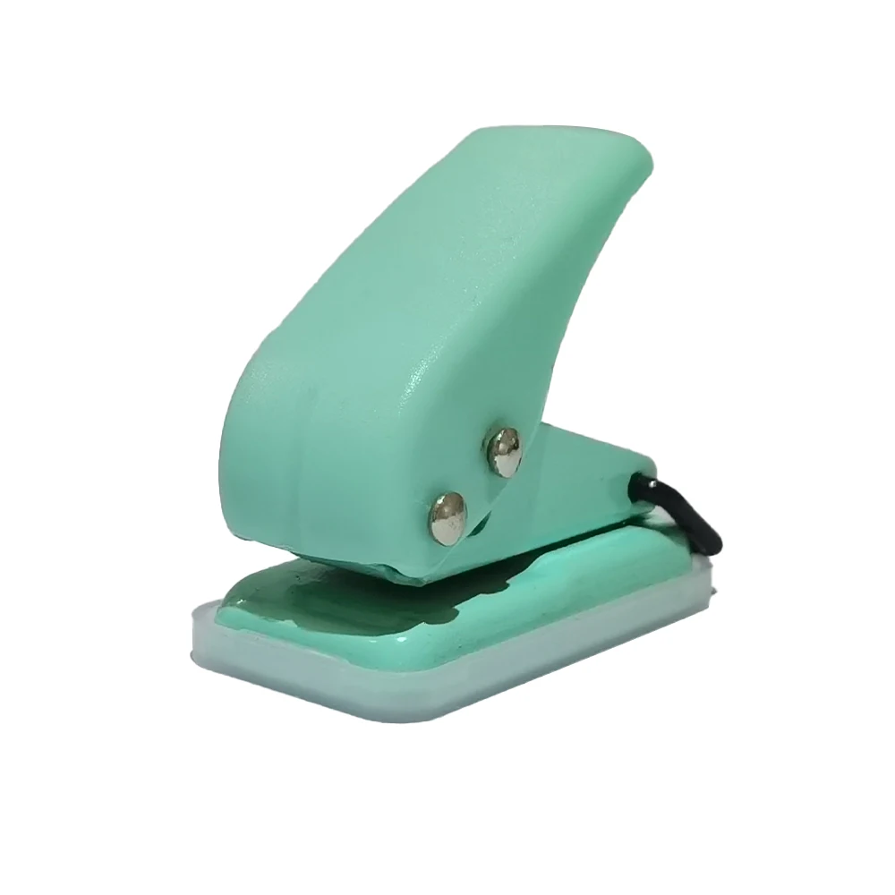 Custom logo mini one hole 1.5mm mini paper punch for home office school