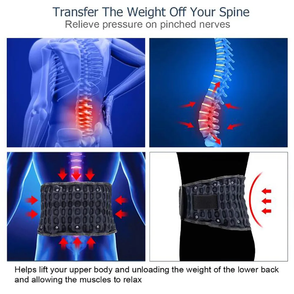 Neck Back Shoulder Waist Buttock Spinal Air Traction Belt Waist Belt For Prophylaxis And Adjuvant Therapy