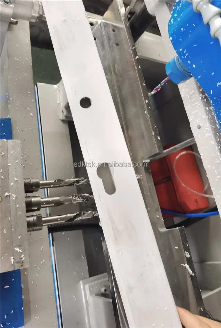 window and door making machine double heads lock hole milling machine slot drilling machine for aluminum profile