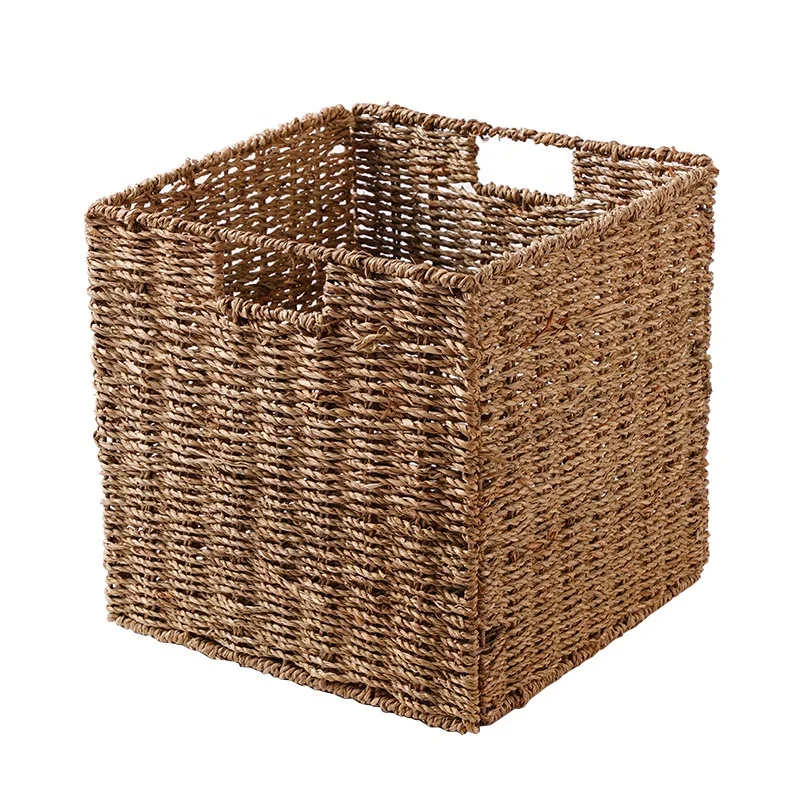 Rattan Basket Stackable Multipurpose Natural Organizer Bins Desktop Snacks Beige Or Brown Storage Basket