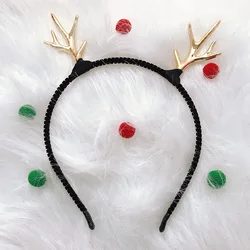 New Christmas Ball Simple Golden Deer Horn Party Dressing Hair Ornaments for Men and Women