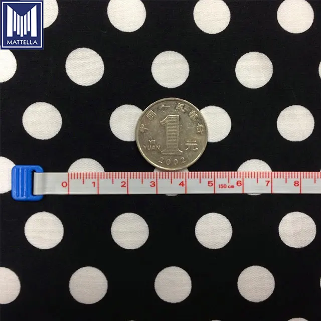 low MOQ high quality fabric customized prints dot printed cotton tops shirts fabric for men