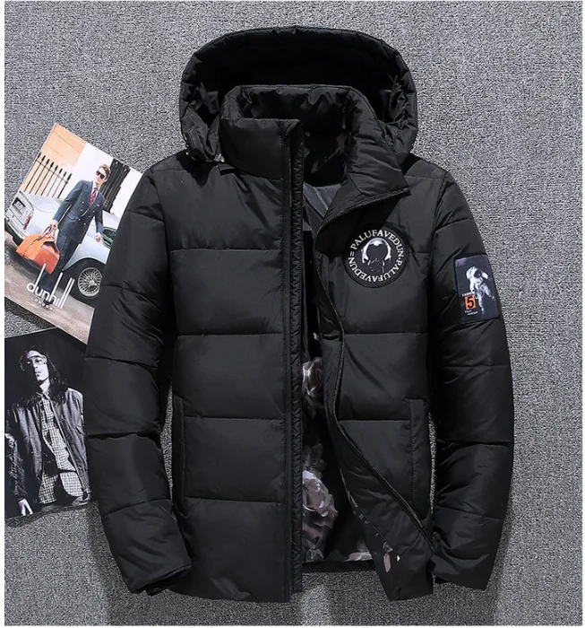 JACKETOWN 2022 Winter Jacket Men Thermal Thick Coat Snow Red Black Parka Male Warm Outwear Fashion White Duck Down Jacket Men