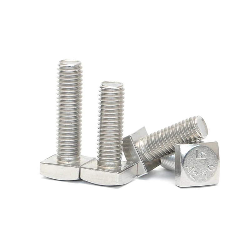 Carbon Steel Grade Class 4.8 8.8 10.9 12.9 Nickel Cadmium Chrome Plated Square Head Bolt With Nut and Washer DIN934 DIN127