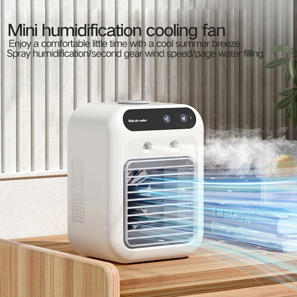 USB Charging 500ml Water Tank Cold Air Conditioner Fan Mist Air Cooler DC Portable 25 Room OEM Low Noise Air Cooler 5V Vinod Ac