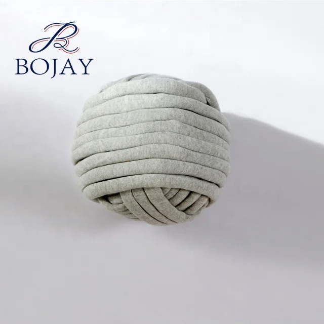 100% Cotton Machine Washable Roving Poly Fiber Filled Tube Braid Hand Knitting  Yarn Tube Braid Yarn