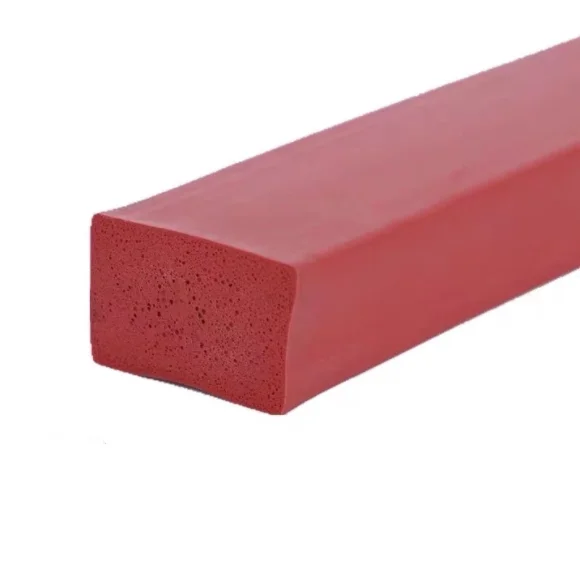 Extrusion 10*10 10*5 15*5mm Silicone Rubber Foamed Weather Strip Silicone Sponge Rubber Sealing