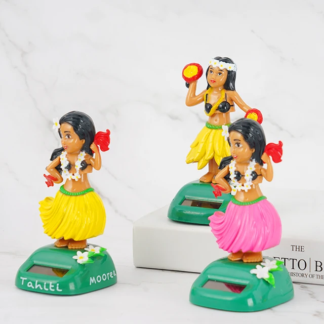 Горячая Распродажа статуэтка гавайской девушки Hula из каучука игрушка на солнечной