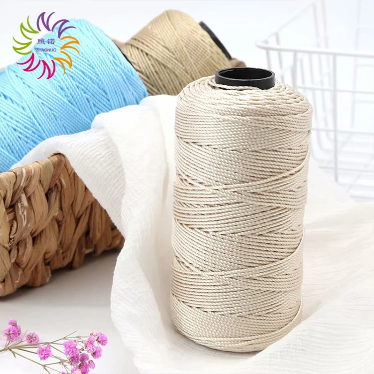 ZHAONUO multifilament twisted 3 ply summer pp knitting polypropylene crochet yarn for hat