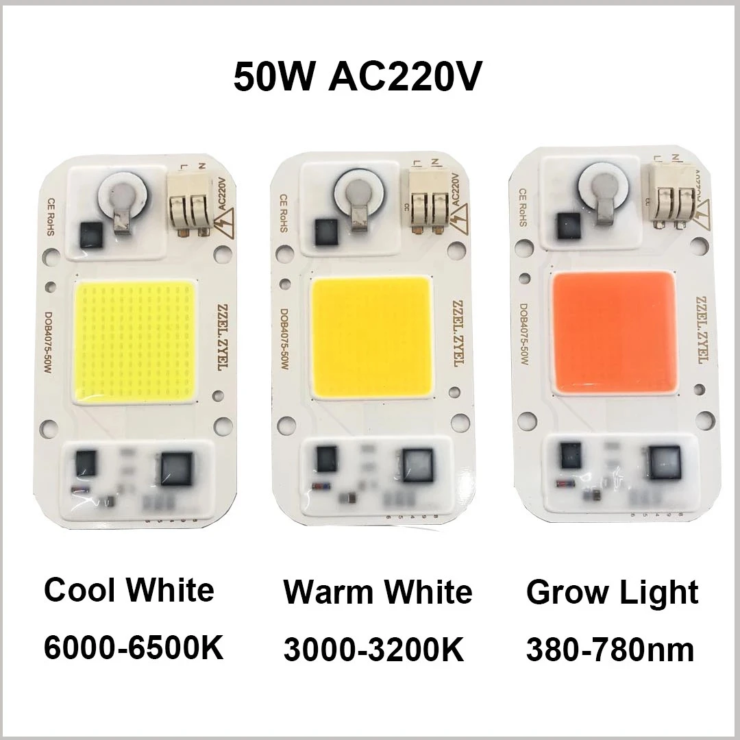 zzeverlight Manufacturer 10w 20w 30w 50w 100w Watt AC220V Cob Led Chip  heatsink