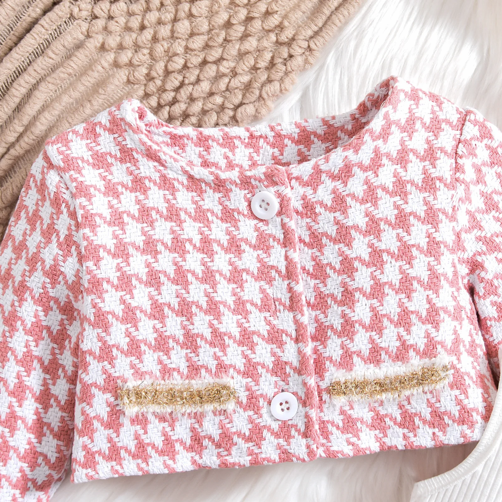 Sunny Baby 0-4T Fall And Winter New Girls Long-Sleeved Jacket + Dress Two-Piece Set Kids Winter Girl Sets Clothes Baby Gown