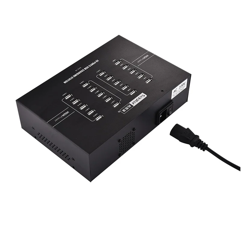 Sipolar 20-port 40a 200w Multi Usb Charger Hub Usb Charging Station Dock Universal Mobile Phone Desktop Chargers For tablets