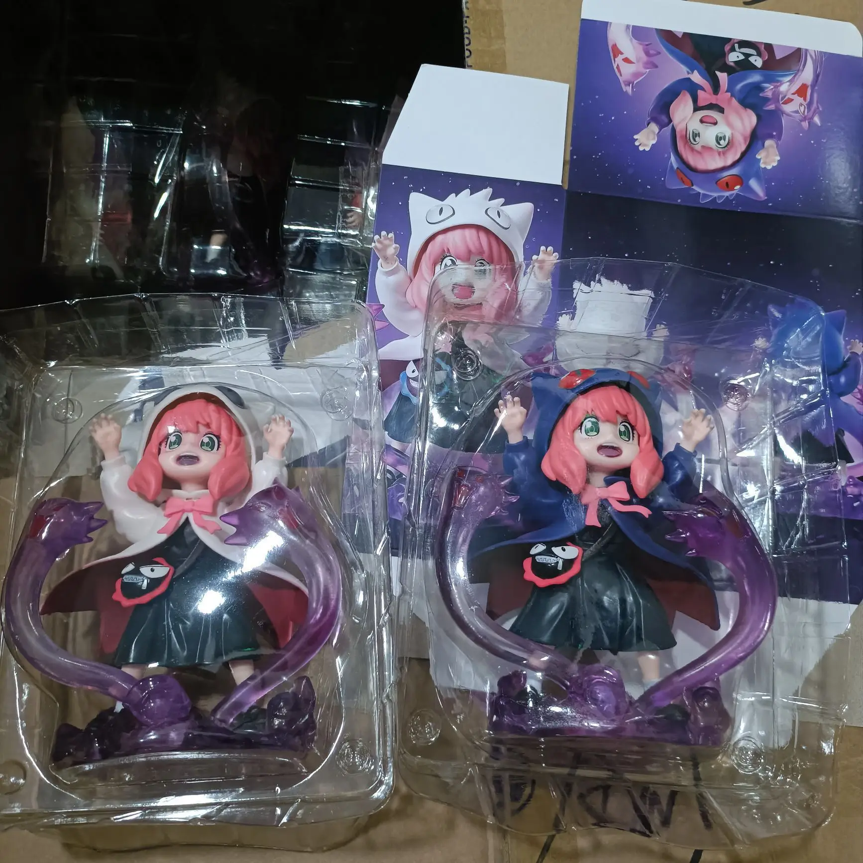 16cm New Anime Spy Family Anya Cos Gengar Gk Handmade PVC Action Figure Statue Toy 2 Styles Unisex Cartoon Toy