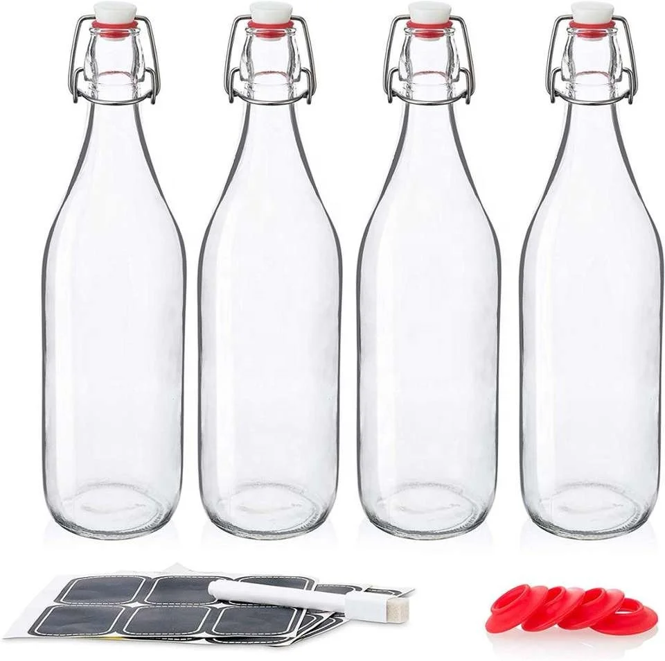 Beverage Beer flip top glass Kombucha 250ml 750ml swing top bottle 1000 ml