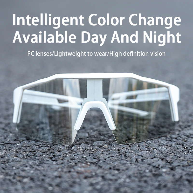 Outdoor Sport Photochromic Glasses Color Change UV Protection Cycling Bicycle Sunglasses for women men