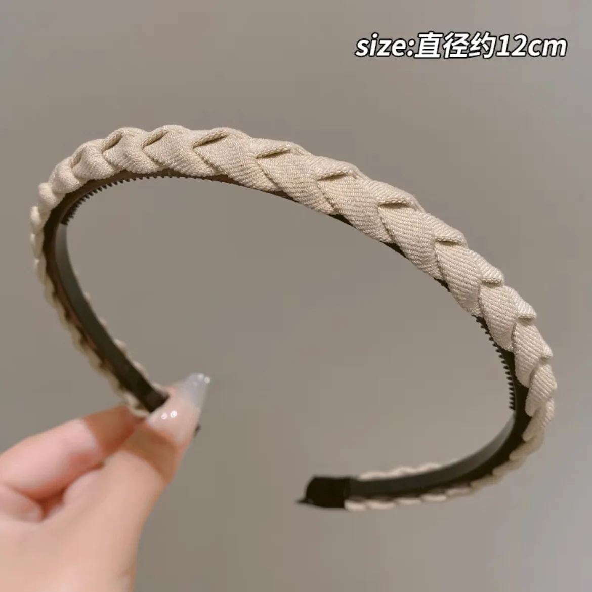 New Simple Wash Face Headband Korean Fashion Twist Non-slip Hair Band With Teeth Women Vintage Fabric Hair Accessories