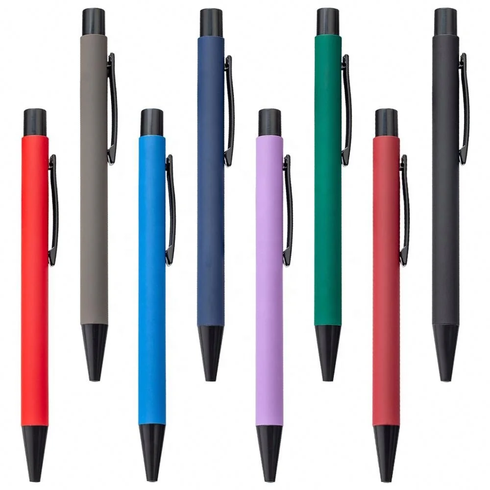 2022 gift rubber finished plastic promotional pen with company logo for Corporate business