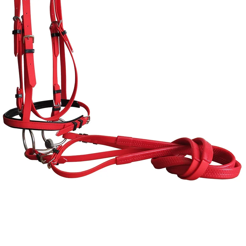 Horse Riding Accessories Horse Girth Bridle PVC Material Equestrian Stainless Steel Bits Horse Rein Bridle