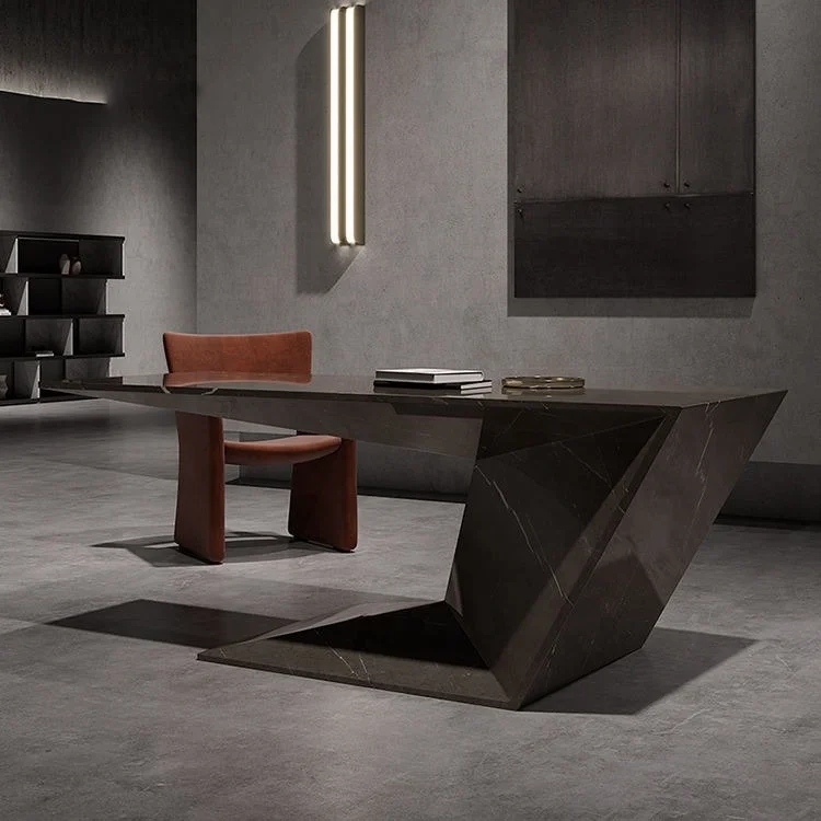 ceo luxury modern design executive office desk full solid natural marble luxury executive desk