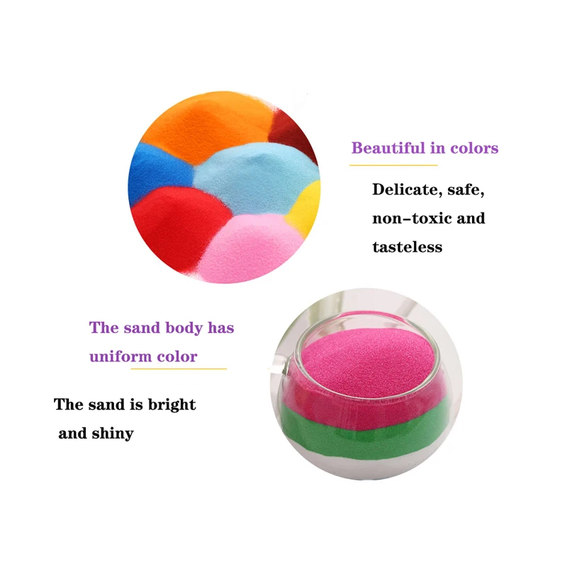 Различные размеры, цветной песок, горячая Распродажа, цветной песок по низкой цене для детского песчаного рисования, Искусственный цветной пляж