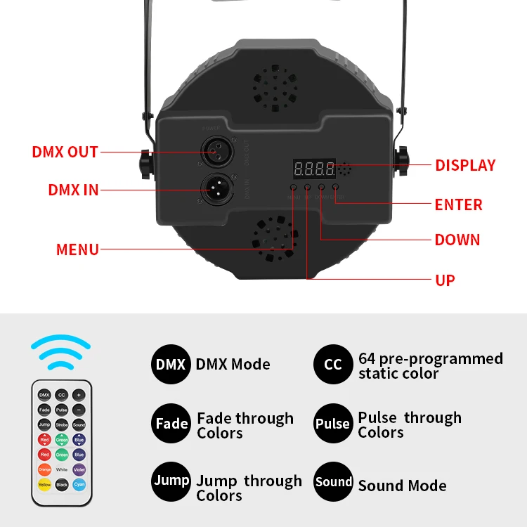 Большой дипер LPC016 светодиодный сценический свет 18*1 5 Вт RGB 3 в 1 красочный диско-клуб Dj освещение с дистанционным управлением