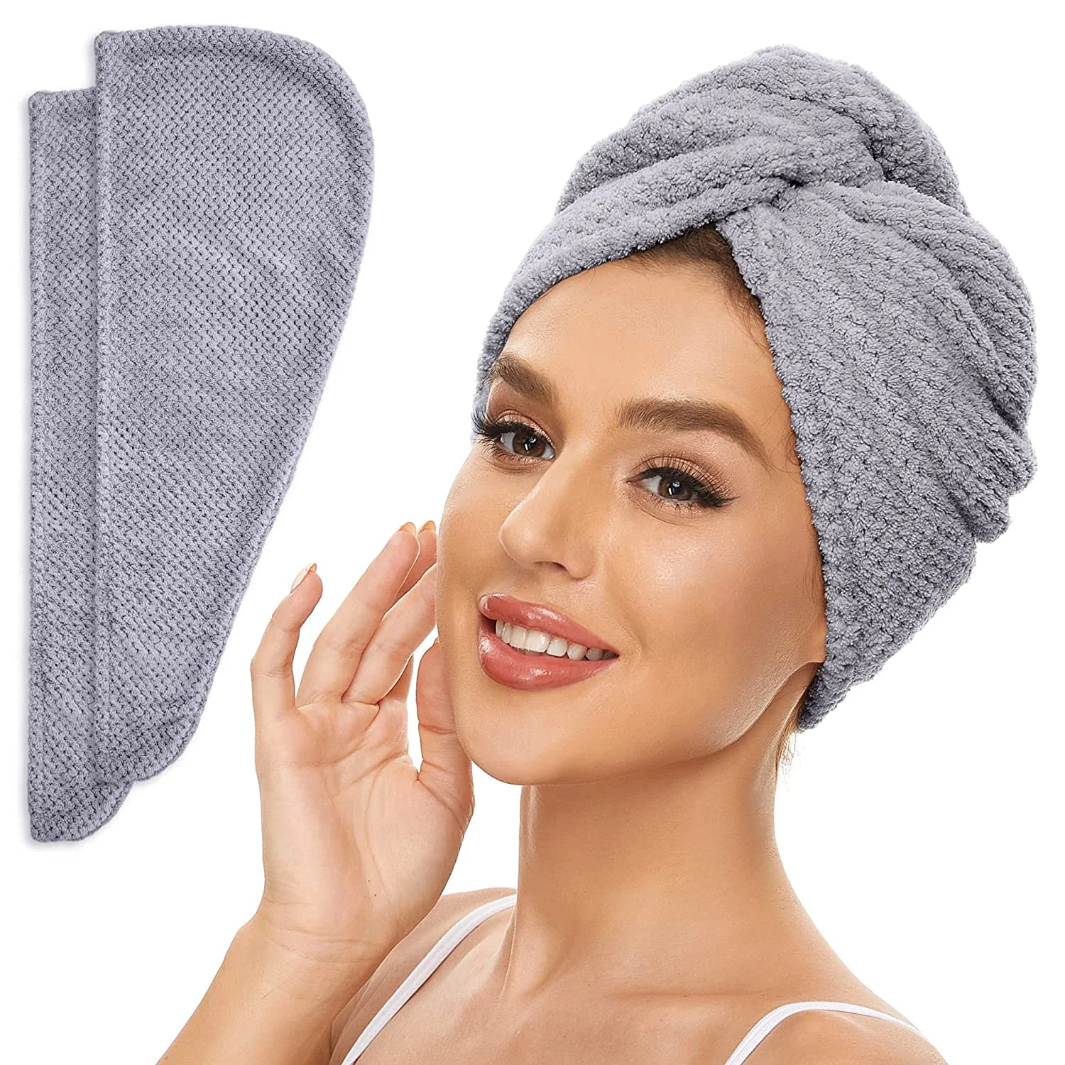 High Quality Hot Sale Ultra Absorbent Hair Quick Drying Towel Microfiber Hair Dry Cap Turban Dry Hair Towel