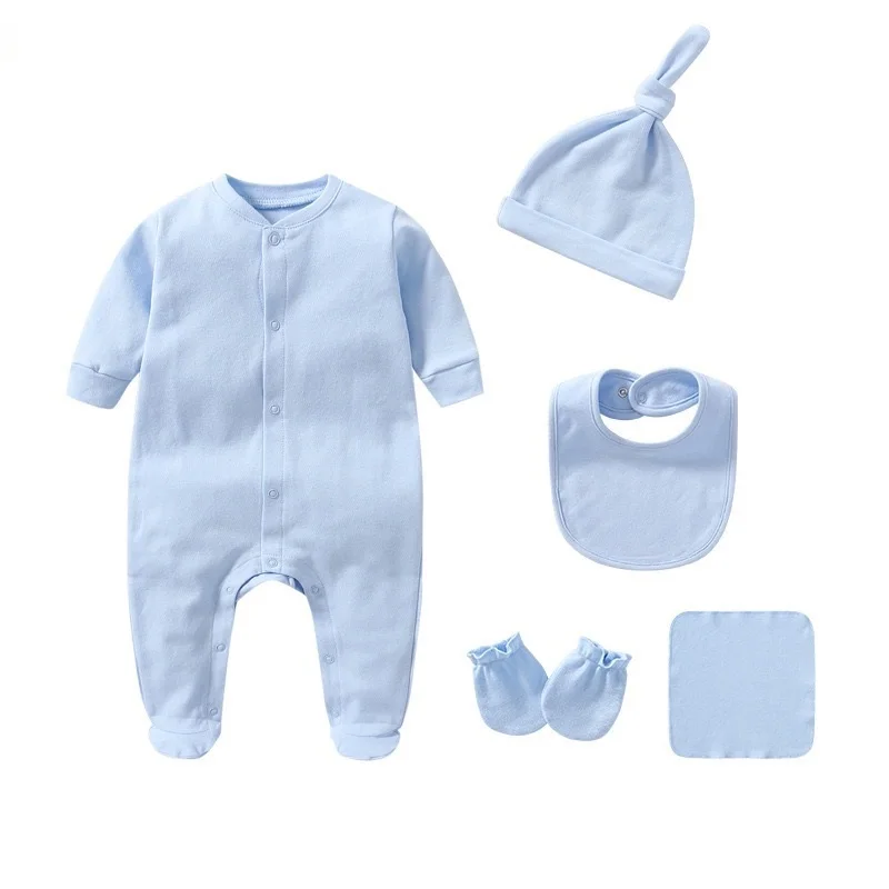 
Amazon Hot Sale Newborn Organic Baby Layette Clothes Gift Set 