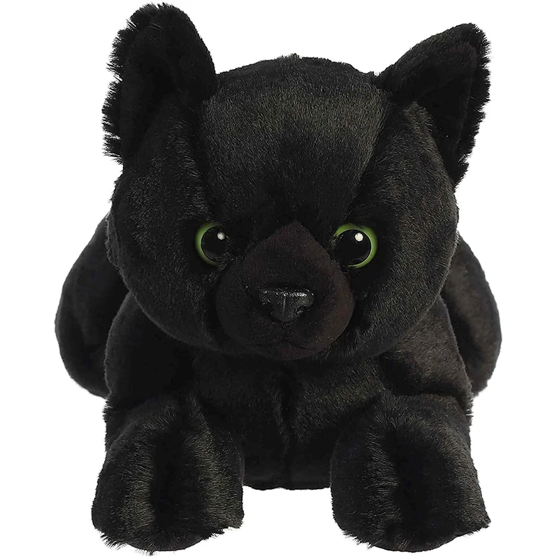 Furry Vivid Plush Cat Stuffed Animal Custom Black Cat Toy Kitten Fluffy Pillow Plush Toys Black Cat