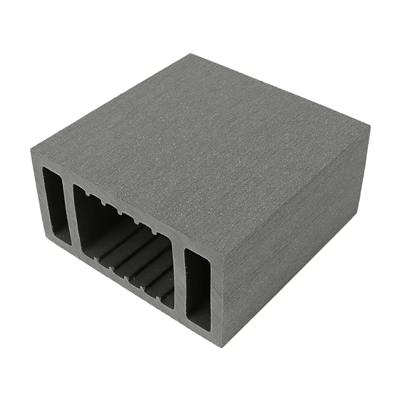 Weather proof easy install wpc exterior wall ceiling decoration square hollow timber tube outdoor tubular plank