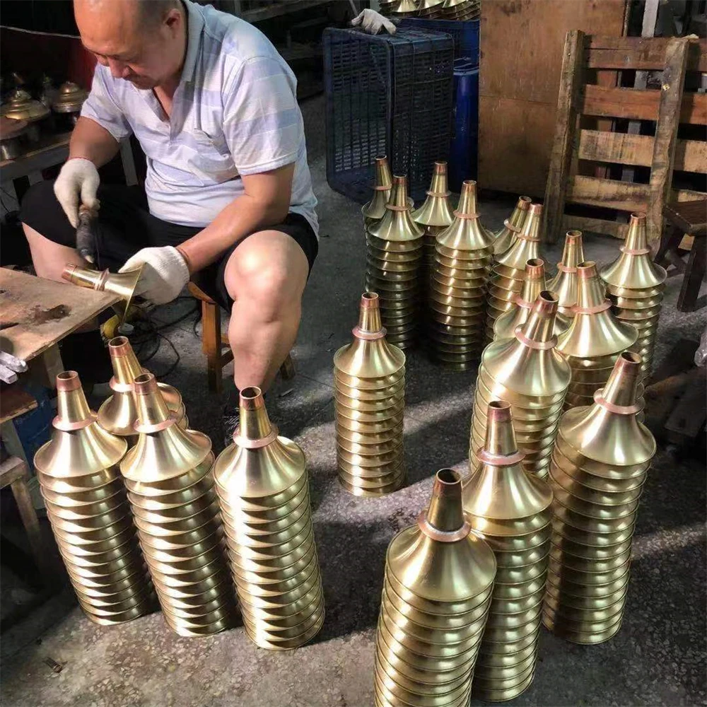 Custom Spinning CNC Machining Professional Quality Wind Instruments Musical Instrument Parts Brass Trumpet