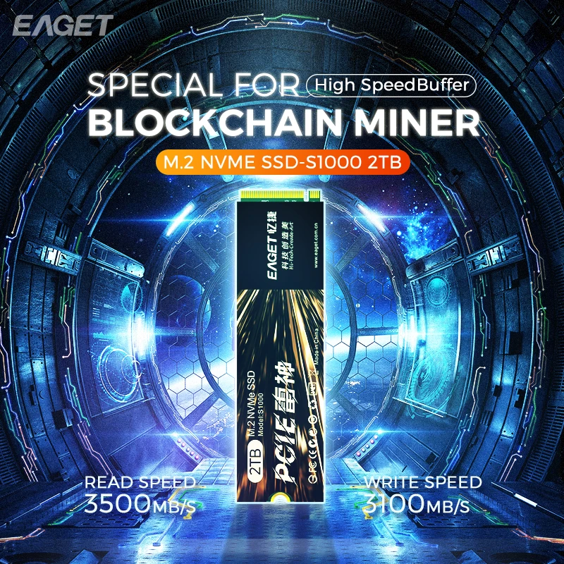  EAGET 128 ГБ 1 ТБ 2 PCIe 2280 Bitcon горно-Чиа Майнер M.2 M2 NVMe диско HD