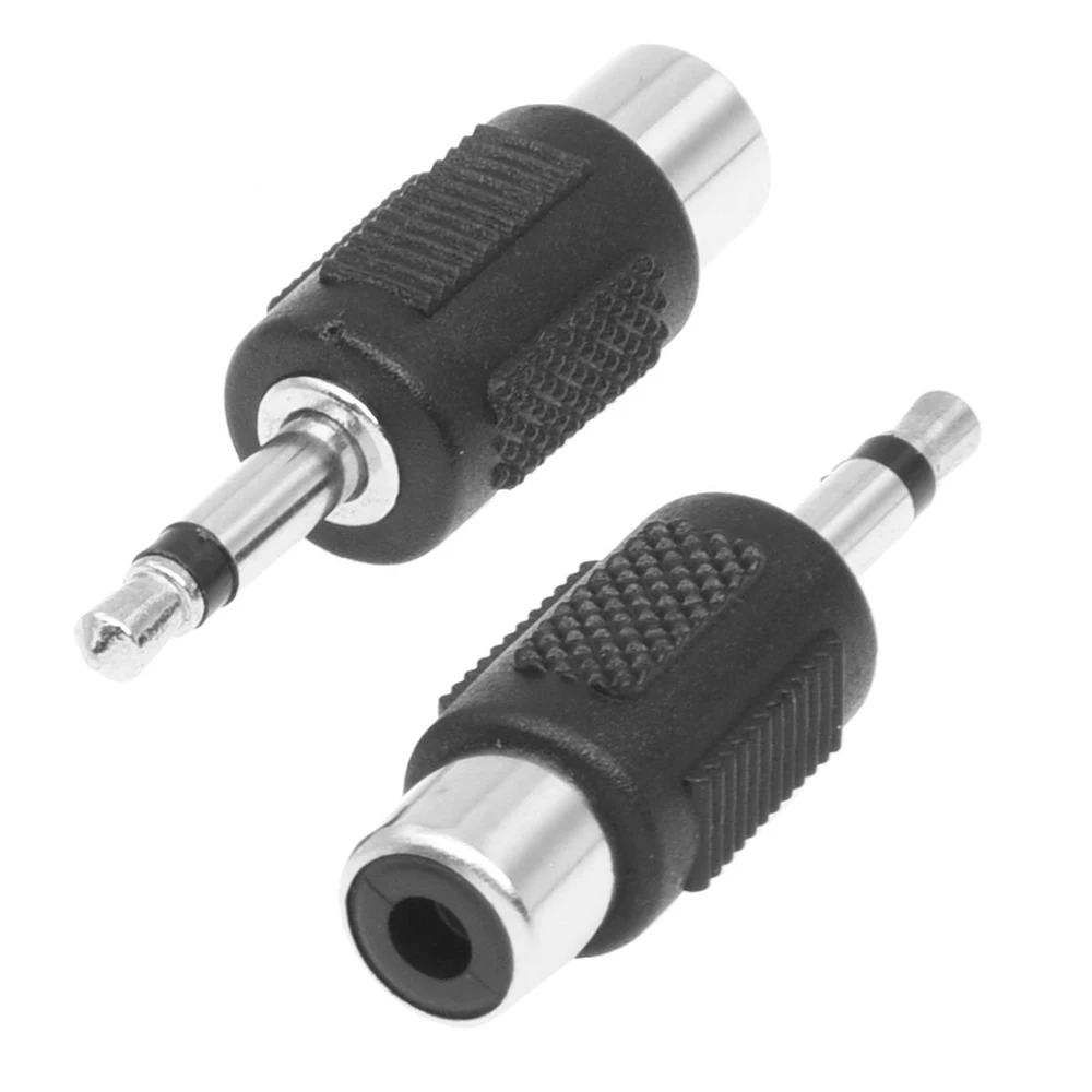 1/8 Inch 3.5mm mono Stereo male plug to RCA AV Female adapter connector RCA to 3.5