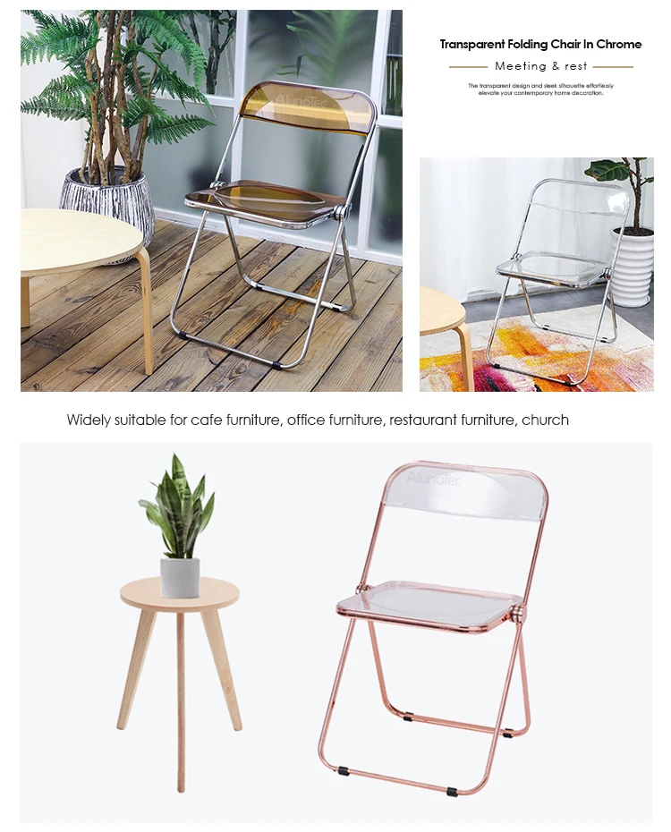 
Transparent Dining Room Furniture Castelli Folding Chair Desk Foldable Chairs 