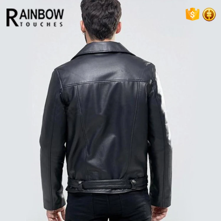 Leather Jacket China Manufacturers Motorcycle Black PU Leather Jacket