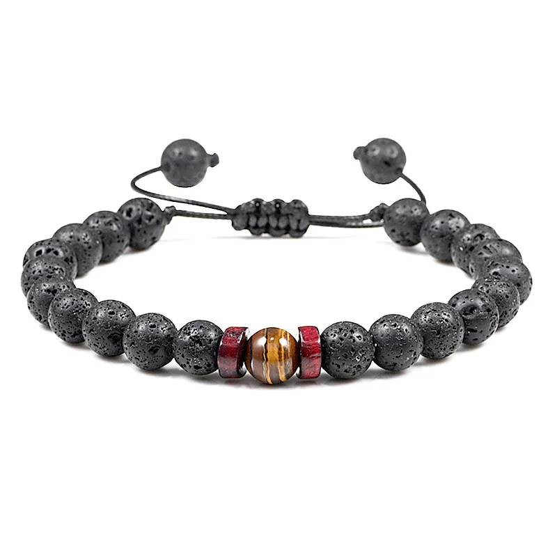 Couple Hot Sale Lava Stone Bracelet Stretch Beaded Men Bracelet Braided friendship bracelets for women jewelry