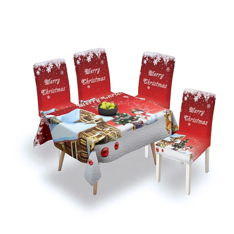 140*210 cm Rectangle Table Cloth Cotton Christmas Prints Table Cover Dinner Table Cloth