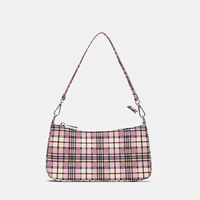 Wholesale fashion gingham ladies canvas purses and handbags bags plaids women hand bags