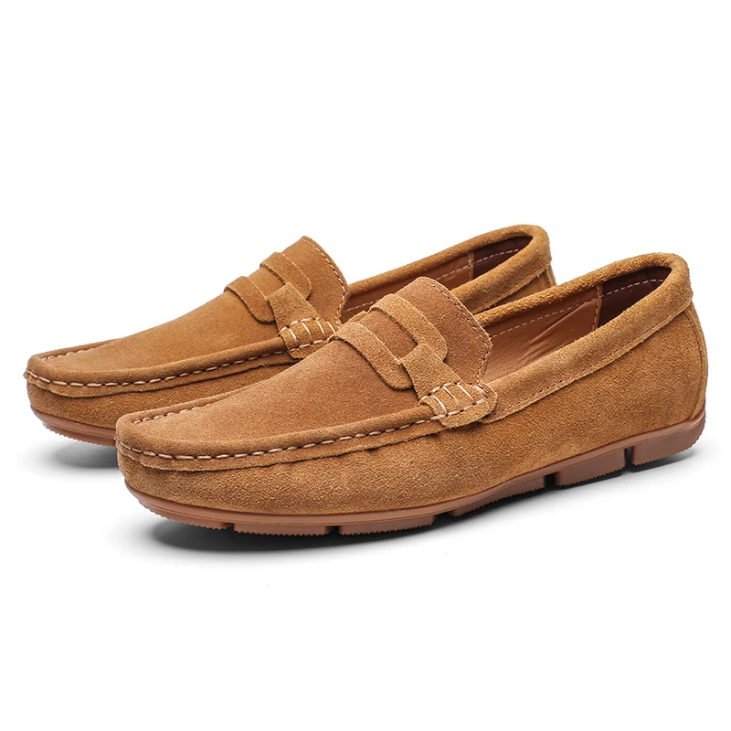 Wholesale Men Classic Leather Shoes Moccasin Gommino Driving Shoes Soft Loafers For Men